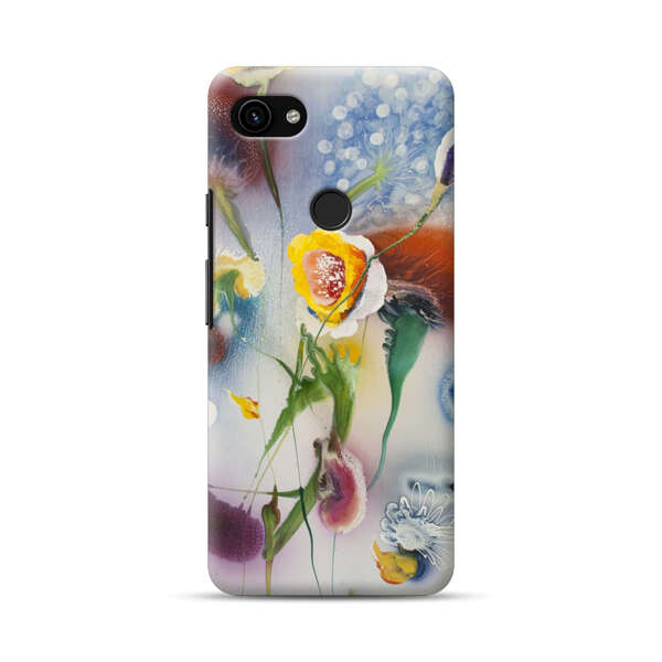 Abstract Colorful Flowers Google Pixel 3a XL Hard Case