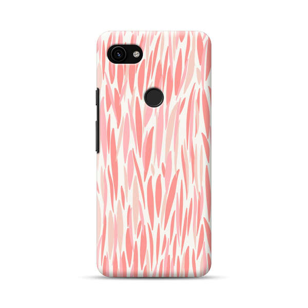 Abstract Coral Wavy Lines Pattern Google Pixel 3a XL Hard Case
