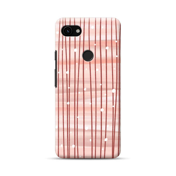 Abstract Vertical Lines Pink Pattern Google Pixel 3a XL Hard Case