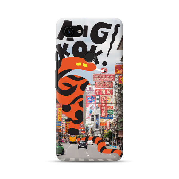 Bangkok Chinatown Snake Street Scene Google Pixel 3a XL Hard Case