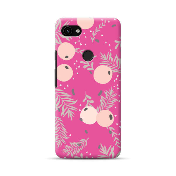Berries Floral Pattern Pink Background Google Pixel 3a XL Hard Case