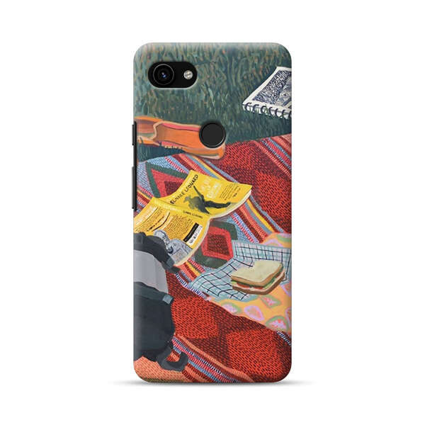 Charming Picnic Scene with Blanket and Food Google Pixel 3a XL Hard Case