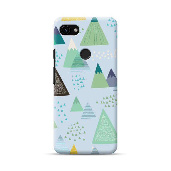 Colorful Abstract Mountain Pattern Google Pixel 3a XL Hard Case