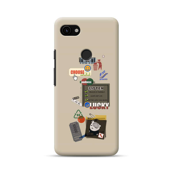 Creative Collage of Motivational Elements Google Pixel 3a XL Hard Case