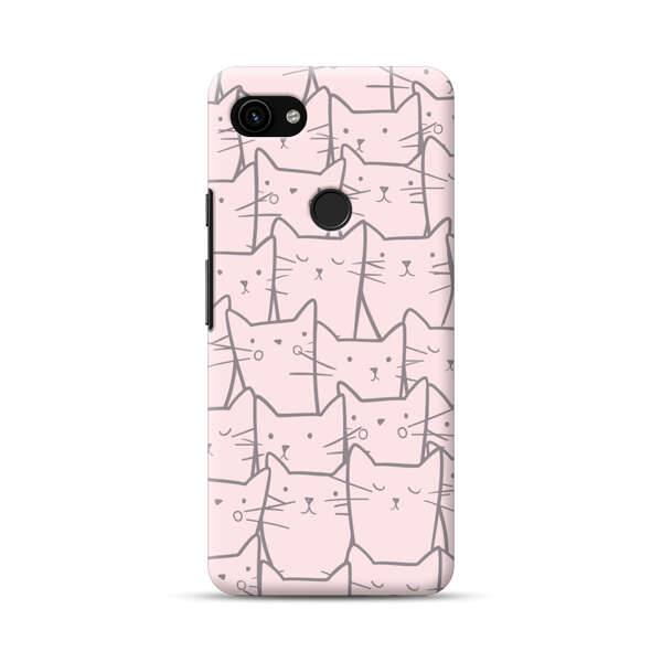 Cute Hand Drawn Cat Pattern Google Pixel 3a XL Hard Case