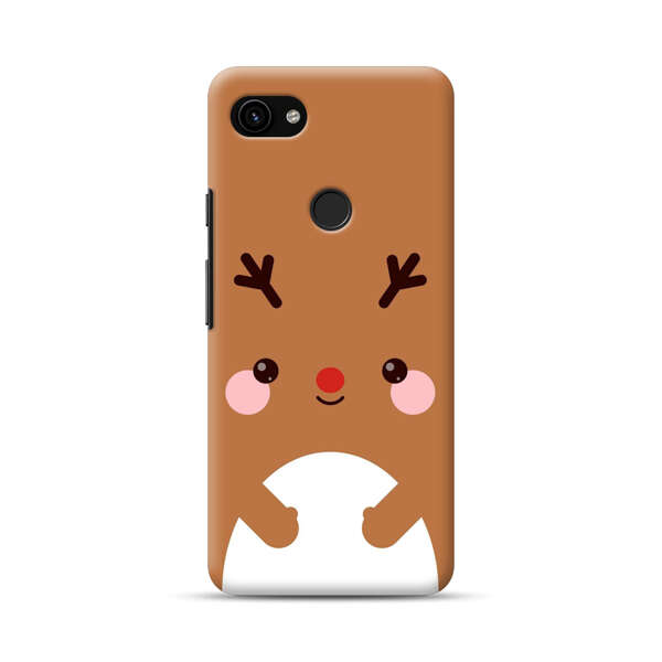 Cute Minimalist Reindeer Cartoon Google Pixel 3a XL Hard Case
