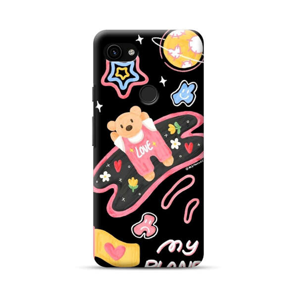 Cute Teddy Bear Love Space Design Google Pixel 3a XL Hard Case
