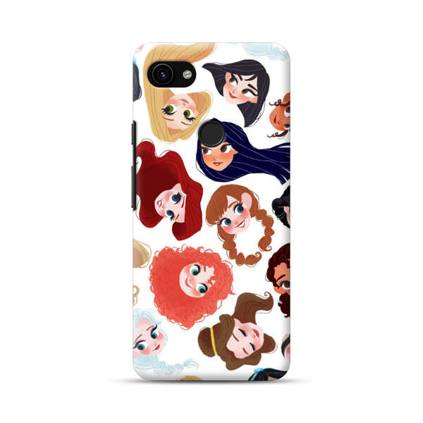 Diverse Animated Girl Faces Google Pixel 3a XL Hard Case