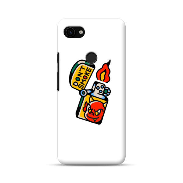 Don't Smoke Vintage Lighter with Devil Face Google Pixel 3a XL Hard Case