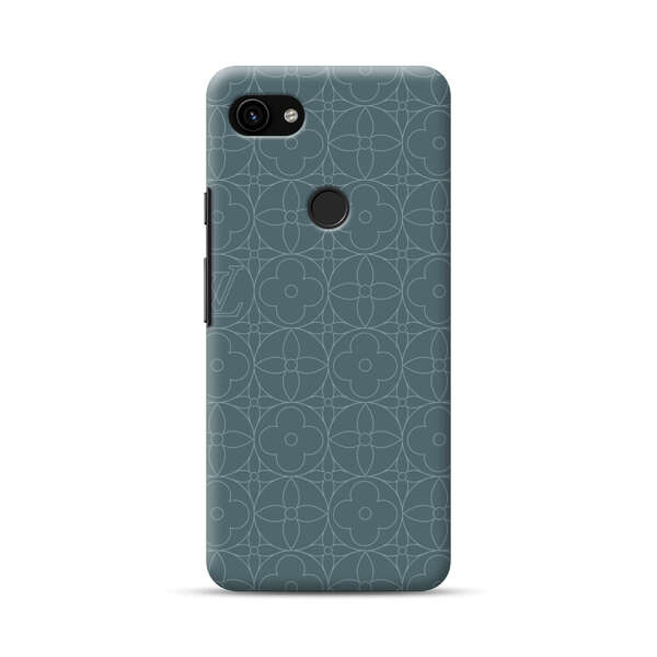 Elegant Blue Geometric Floral Pattern Google Pixel 3a XL Hard Case