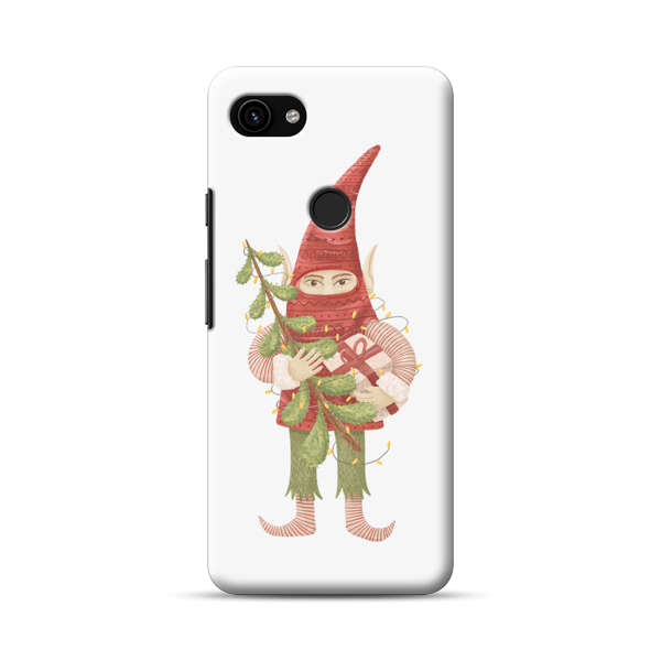Holiday Gnome with Mistletoe and Gift Google Pixel 3a XL Hard Case