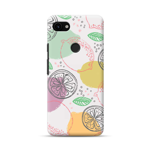 Lemon Colorful Abstract Pattern Google Pixel 3a XL Hard Case