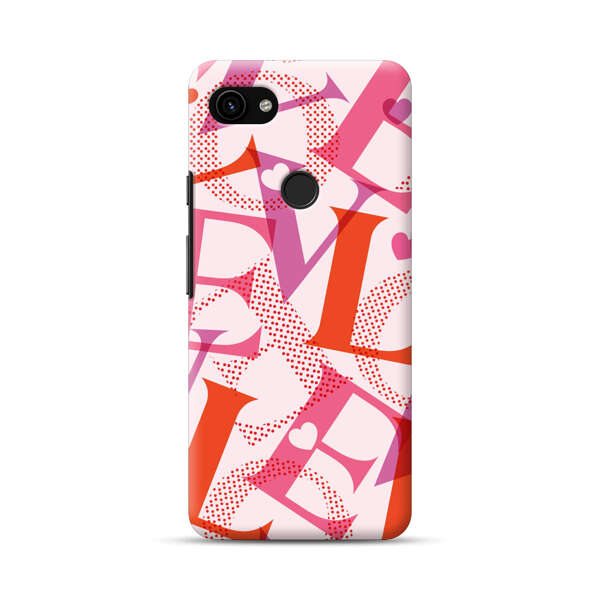 Love Colorful Letters Pattern Google Pixel 3a XL Hard Case