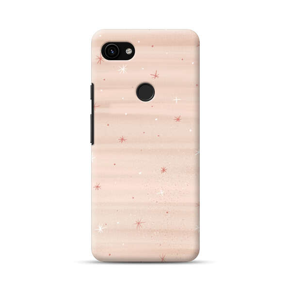Soft Pink Background with Delicate Stars Google Pixel 3a XL Hard Case