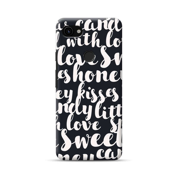 Sweet Honey Kisses Love Sugar Candy Pattern Google Pixel 3a XL Hard Case
