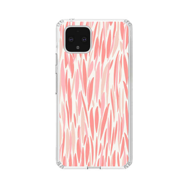 Abstract Coral Wavy Lines Pattern Google Pixel 4 Case