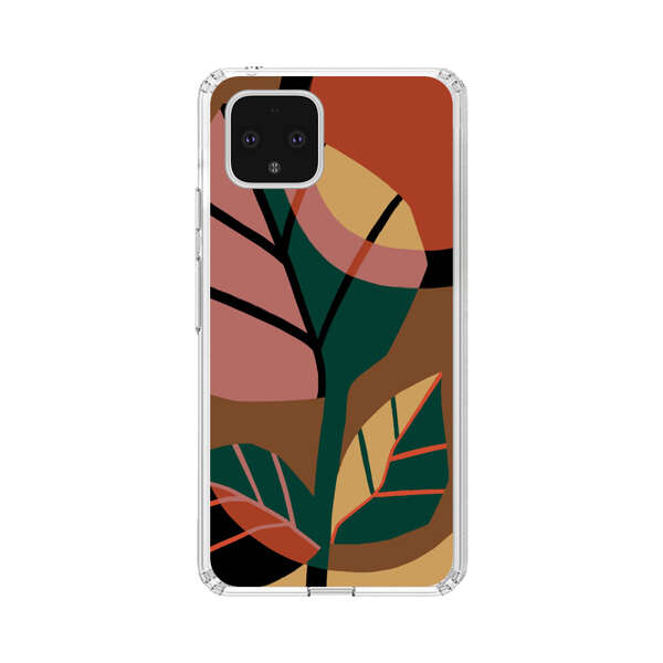 Abstract Geometric Leaves Design Google Pixel 4 Case