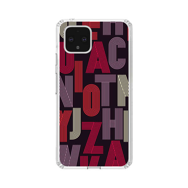 Abstract Letters Pattern Google Pixel 4 Case