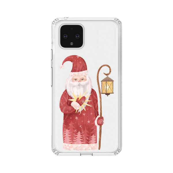Charming Santa Claus Holding Glowing Heart and Lantern Google Pixel 4 Case