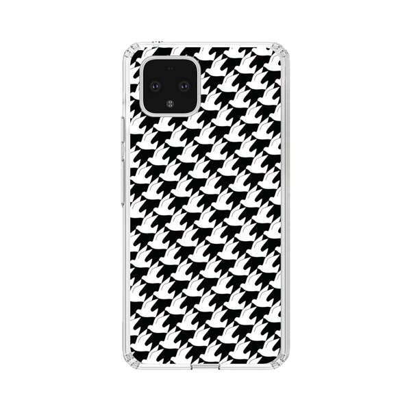Classic Black and White Houndstooth Pattern Google Pixel 4 Case