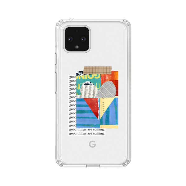 Colorful Abstract Collage with Geometric Shapes Google Pixel 4 Case
