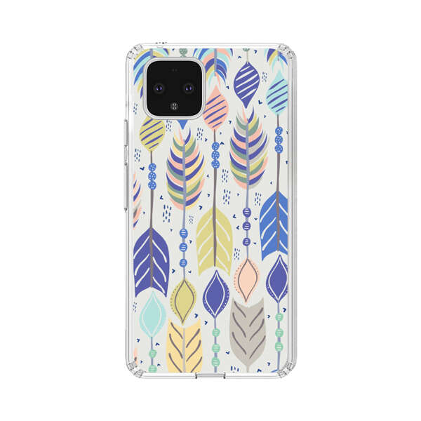 Colorful Feathers Pattern Pastel Google Pixel 4 Case