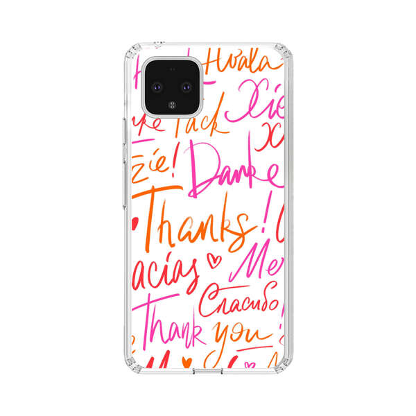 Colorful Thank You Multilingual Pattern Google Pixel 4 Case