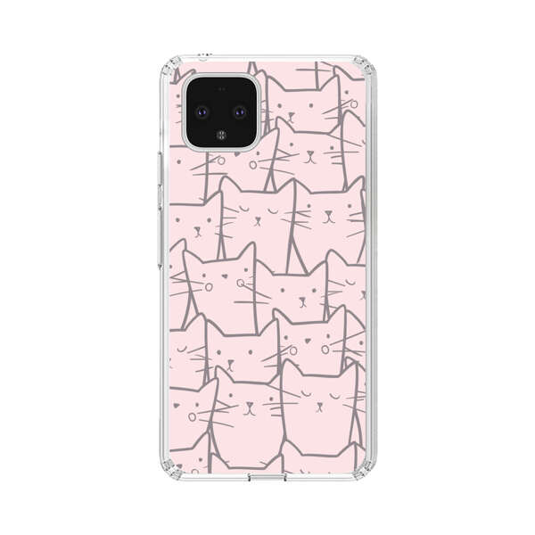 Cute Hand Drawn Cat Pattern Google Pixel 4 Case