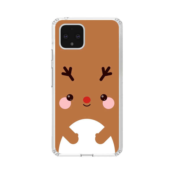 Cute Minimalist Reindeer Cartoon Google Pixel 4 Case