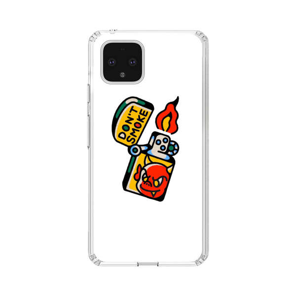 Don't Smoke Vintage Lighter with Devil Face Google Pixel 4 Case