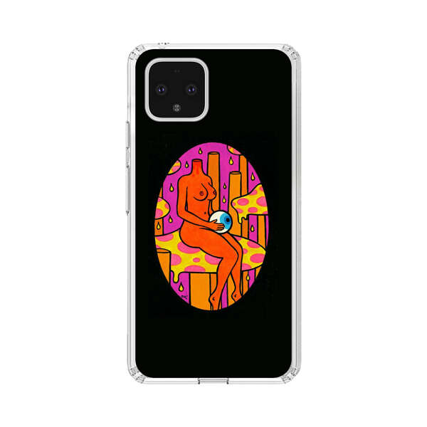 Faceless Nude Figure Holding Sphere Abstract Art Google Pixel 4 Case