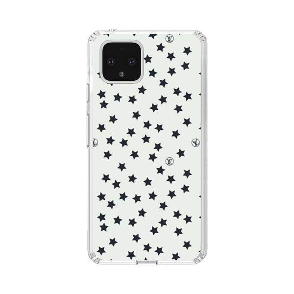 Minimalist Black Stars Pattern Google Pixel 4 Case