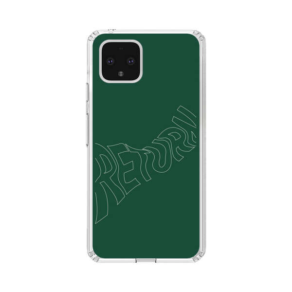 Minimalist Green Wavy Return Text Google Pixel 4 Case