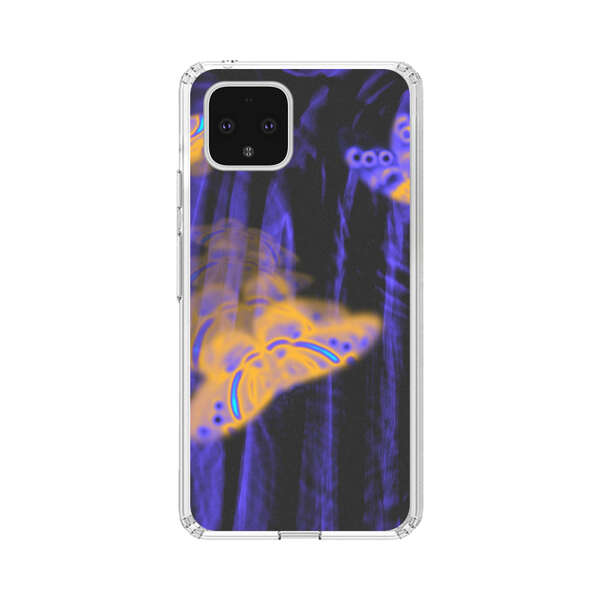 Neon Glowing Butterflies Google Pixel 4 Case