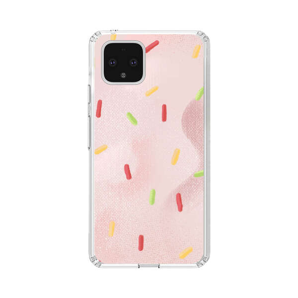 Pastel Pink Sprinkles Pattern Google Pixel 4 Case