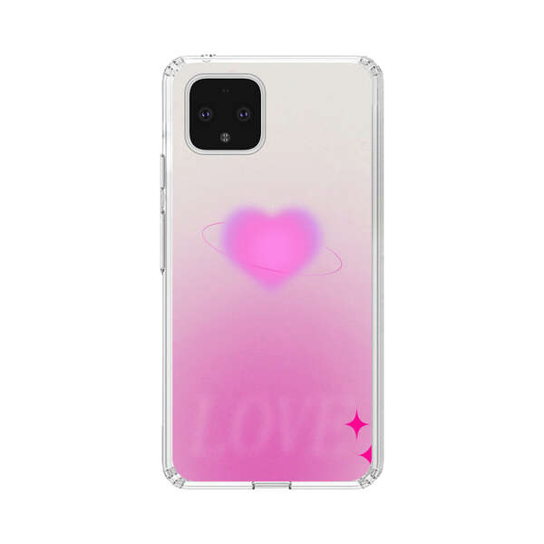 Pink Glowing Heart Love Sparkle Google Pixel 4 Case