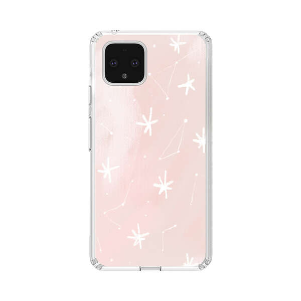 Pink Stars and Constellation Pattern Google Pixel 4 Case