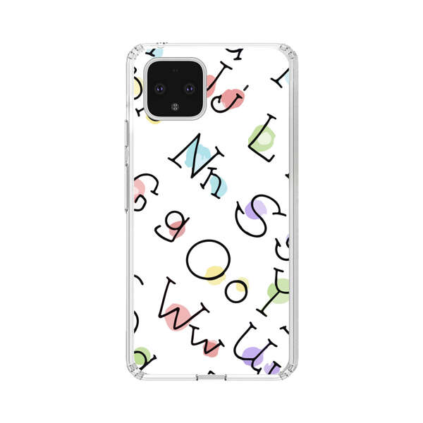 Playful Alphabet Pattern with Colorful Letters Google Pixel 4 Case