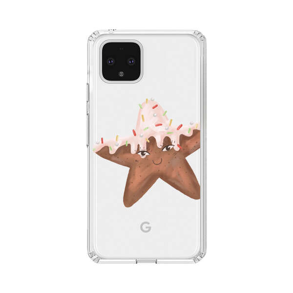 Smiling Gingerbread Star Cookie Google Pixel 4 Case