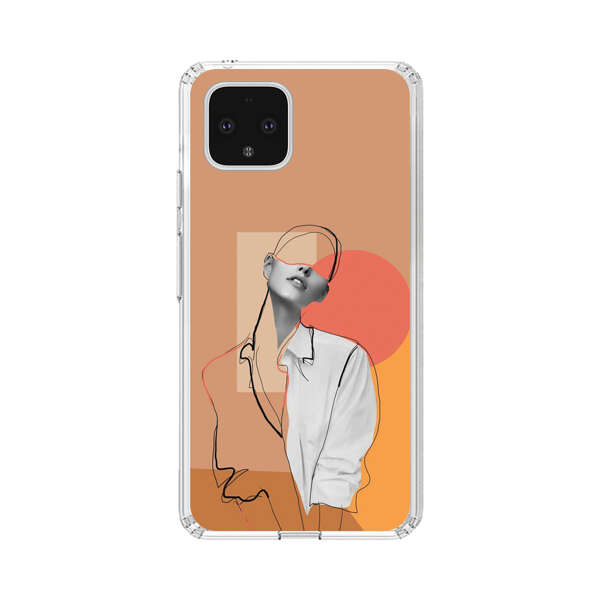 Stylish Abstract Portrait Art Google Pixel 4 Case