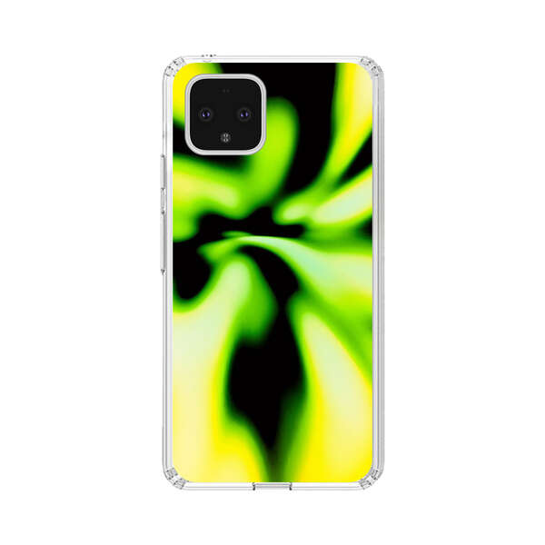 Vibrant Abstract Green and Yellow Swirl Google Pixel 4 Case