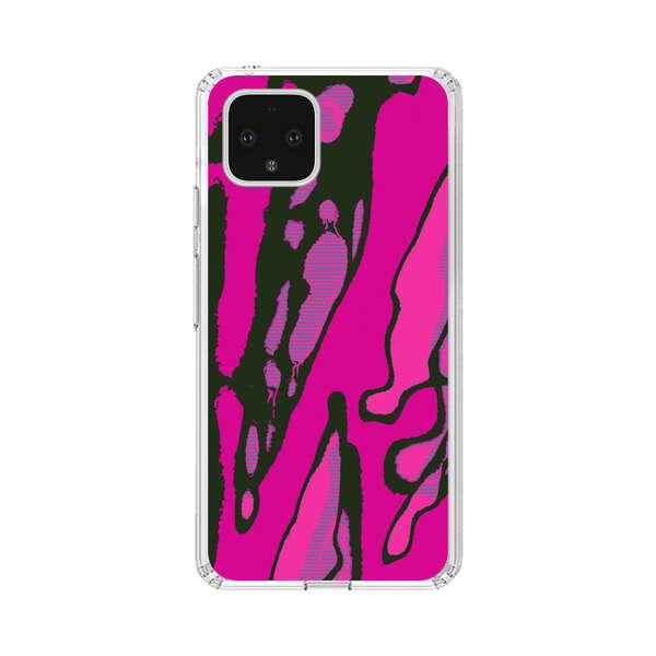 Vibrant Abstract Magenta Black Pattern Google Pixel 4 Case