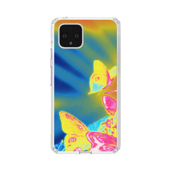 Vibrant Colorful Neon Butterflies Abstract Google Pixel 4 Case