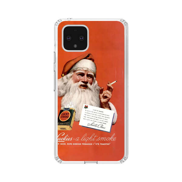 Vintage Santa Claus Smoking Lucky Strike Cigarettes Advertisement Google Pixel 4 Case