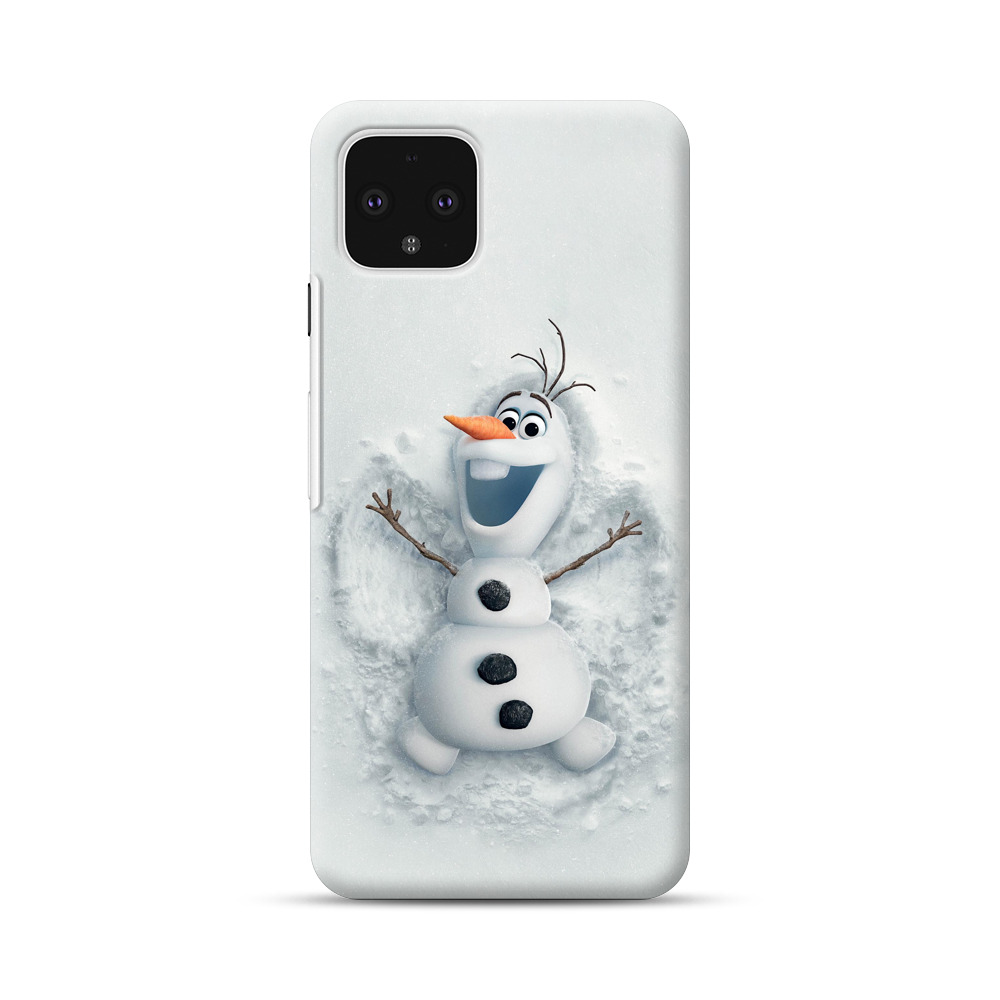 frozen snowman Google Pixel 4 Hard Case