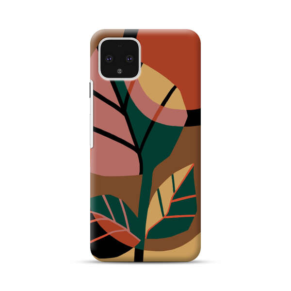 Abstract Geometric Leaves Design Google Pixel 4 Hard Case