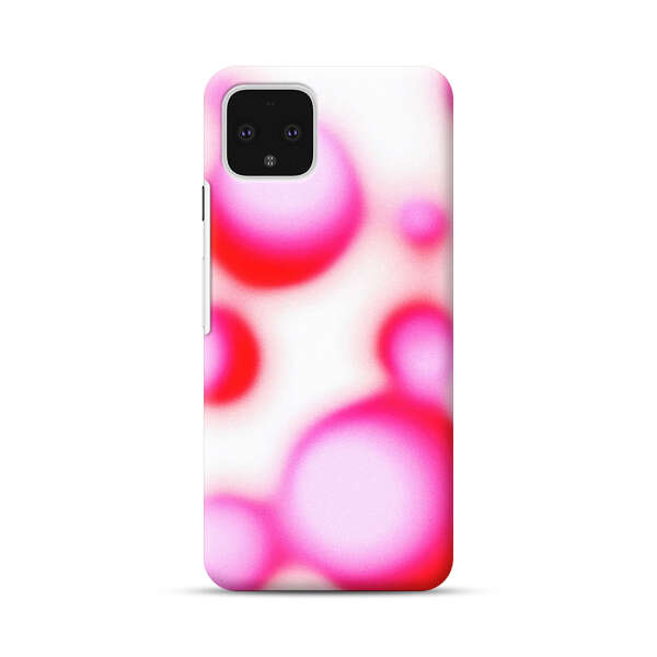 Abstract Pink and Red Blurry Circles Google Pixel 4 Hard Case