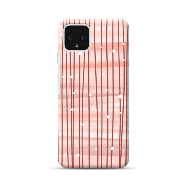 Abstract Vertical Lines Pink Pattern Google Pixel 4 Hard Case