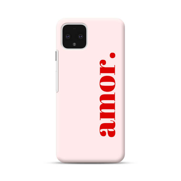 Amor Love Bold Red Text Google Pixel 4 Hard Case