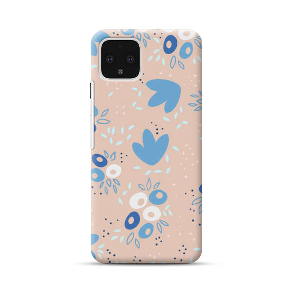 Blue Floral Pattern Google Pixel 4 Hard Case